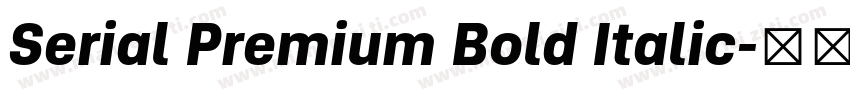 Serial Premium Bold Italic字体转换